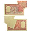 Image 1 : Paper Money: 2 rupees, misprint, ND (1985-1990), tiger series, signed by R.N. Malhotra