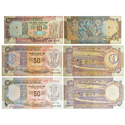 Paper Money: A group of 3 misprint notes