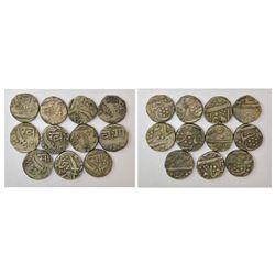 Large Lots: A group of 11 Baroda coins