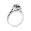 Image 4 : 2.21 ctw Blue Sapphire And Diamond Ring - 14KT White Gold