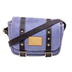 Louis Vuitton Blue Canvas Antigua Besace Messenger Bag