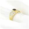 Image 8 : Estate 18kt Yellow Gold 1.75 ctw Ruby and Diamond Wide Band Ring