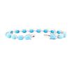 Image 3 : 20.36 ctw Turquoise And Diamond Bracelet - 14KT White Gold