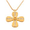 Image 3 : Chanel Vintage Gold-Tone CC Rhinestone Cross Pendant Necklace