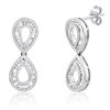 Image 1 : 18k White Gold 1.12CTW Diamond Earrings, (SI3 /H-I)