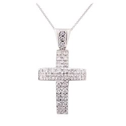 2.34 ctw Diamond Pendant And Chain - 14KT White Gold