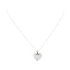 Image 1 : 0.67 ctw Diamond Heart Pendant with Chain - 14KT and 18KT White Gold