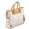 Image 4 : MCM Pink & White Visetos Coated Canvas & Leather Tote Bag