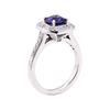 Image 4 : 1.64 ctw Blue Sapphire And Diamond Ring - 14KT White Gold