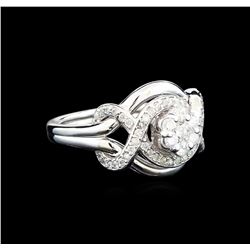 0.56 ctw Diamond Ring - 14KT White Gold