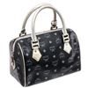 Image 3 : MCM Black Visetos Coated Canvas Leather Boston Bag