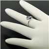 Image 6 : 14k White Gold Round Bezel Set Sapphire Two Stone Simple Bypass Ring