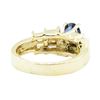 Image 3 : 1.36 ctw Oval Brilliant Blue Sapphire And Diamond Ring - 14KT Yellow Gold