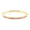 Image 1 : 3.29 ctw Round Brilliant Rubies And Diamond Bracelet - 18KT Yellow Gold