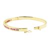 Image 3 : 3.29 ctw Round Brilliant Rubies And Diamond Bracelet - 18KT Yellow Gold