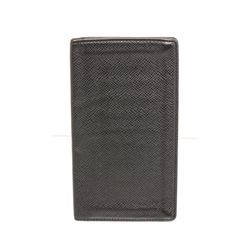 Louis Vuitton Black Taiga Leather Checkbook Cover Wallet