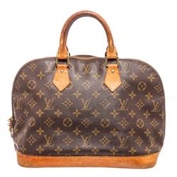 Louis Vuitton Monogram Canvas Leather Alma MM Handbag