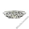 Image 1 : Art Deco Platinum 0.50 ctw Old European Diamond Engagement Ring