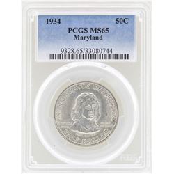 1934 Maryland Tercentenary Commemorative Half Dollar Coin PCGS MS65