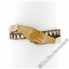 Image 4 : Carrera y Carrera 18kt Yellow Gold 0.16 ctw Diamond and Folded Hands Band Ring