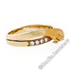 Image 8 : Carrera y Carrera 18kt Yellow Gold 0.16 ctw Diamond and Folded Hands Band Ring