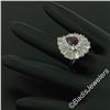 Image 7 : 14kt White Gold 5.40 ctw Pear Ruby and Diamond Ballerina Cocktail Ring