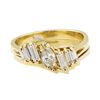Image 2 : 0.65 ctw Diamond Ring & Wedding Band - 14KT Yellow Gold