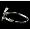 Image 2 : 0.95 ctw Diamond Bangle Bracelet - 14KT White Gold