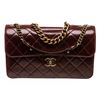 Image 1 : Chanel Burgundy Leather Large Perfect Edge Flap Bag