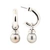 Image 2 : Black Tahitian Pearl Earrings - 14KT White Gold