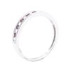 Image 4 : 0.20 ctw Ruby and Diamond Straight-Line Double Milgrain Band - 10KT White Gold