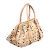 Image 1 : MCM Cream Coated Canvas Visetos Medium Shoudler Bag