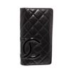 Image 2 : Chanel Black Quilted Calfskin Leather Cambon Yen Wallet