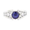 Image 2 : 2.55 ctw Sapphire And Diamond Ring - 14KT White Gold