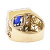 Image 3 : 2.84 ctw Blue Sapphire And Diamond Ring - 18KT White And Yellow Gold
