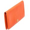 Image 1 : Chanel Orange Lambskin Leather Long Bifold Wallet