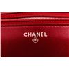 Image 5 : Chanel Red Leather Wallet On Chain WOC