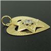 Image 3 : 14K Two Tone Gold Heart Star of David .22 ctw Old Mine Cut Diamond Pendant
