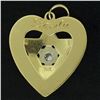 Image 4 : 14K Two Tone Gold Heart Star of David .22 ctw Old Mine Cut Diamond Pendant