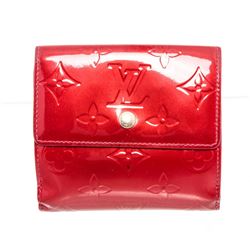 Louis Vuitton Red Monogram Vernis Leather Elise Wallet