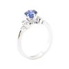 Image 4 : 1.44 ctw Sapphire and Diamond Ring - 18KT White Gold