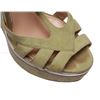 Image 8 : Miu Miu Pistacchio Suede Camoscio Lame Wedges Heels Shoes 39