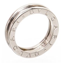 Bvlgari 18K White Gold B.zero1 Single Ring 52