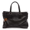 Image 7 : Gucci Black Pebbled Leather Bamboo Tassel Tote Shoulder Bag