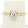 Image 1 : 14K Yellow & White Gold Illusion Prong Set 0.25 ctw Diamond Solitaire Ring