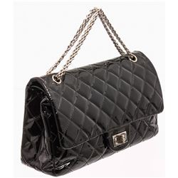 Chanel Black Patent Leather Reissue Jumbo Flap