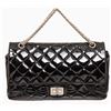 Image 3 : Chanel Black Patent Leather Reissue Jumbo Flap