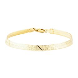 Silk Herringbone Chain Bracelet - 14KT Yellow Gold