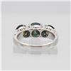 Image 3 : Lab Created Sparkling 5.5 Cttw VVS1 Emerald Green Diamond Ring