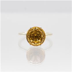 Natural 6.5 Ct Untreated Hand Carved Citrine Ring
